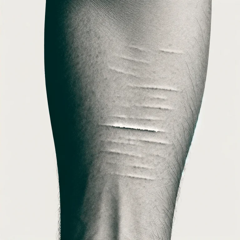 A subtly depicted image of a person's arm with less pronounced needle marks. The arm should be shown in a non-graphic manner, focusing on a healthy ap