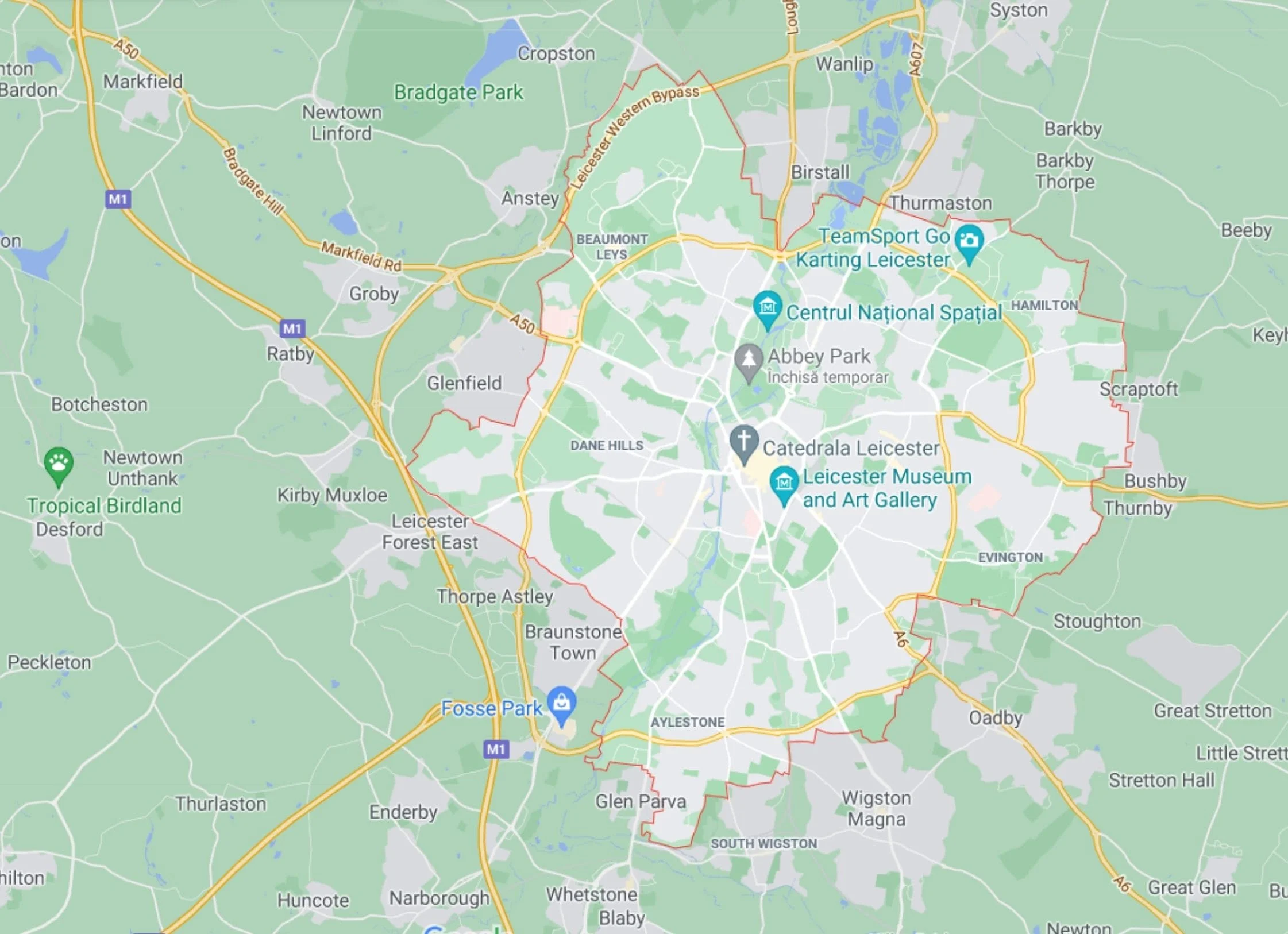 leicester map