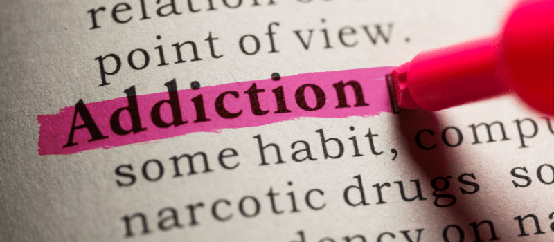 Definition of Benzo addiction being highlighted in dictionary