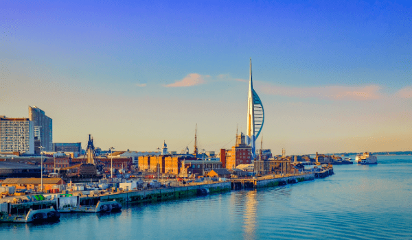 Portsmouth harbour and tower - drug and alcohol rehab