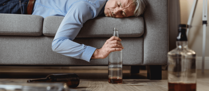 alcoholic passed out on sofa - rehab programmes