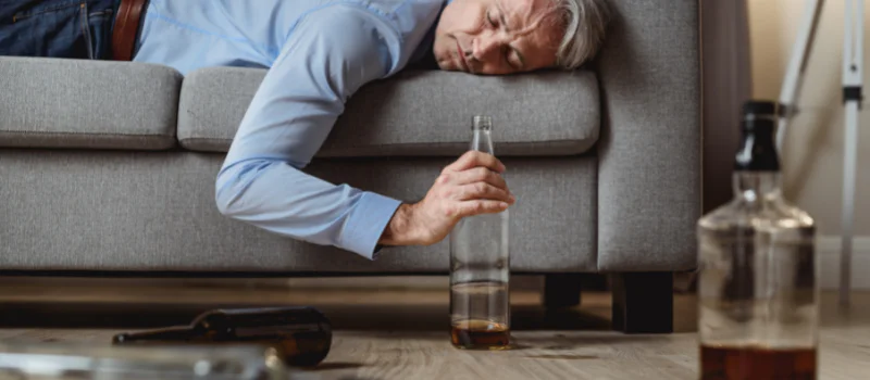 alcoholic passed out on sofa - rehab programmes