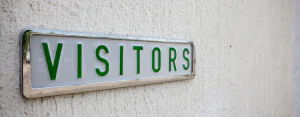 visitors sign - rehab rules