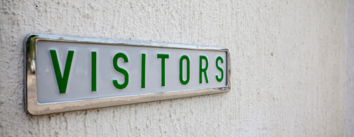 visitors sign - rehab rules