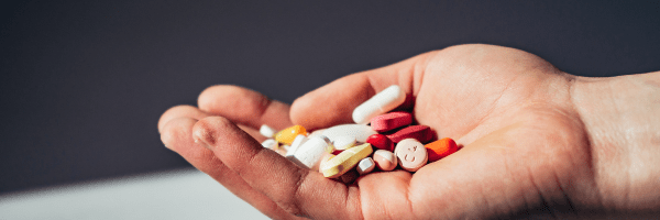 A handful of pills - drug addiction treatments