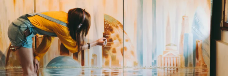 woman painting - replace substance addiction with healthy hobbies