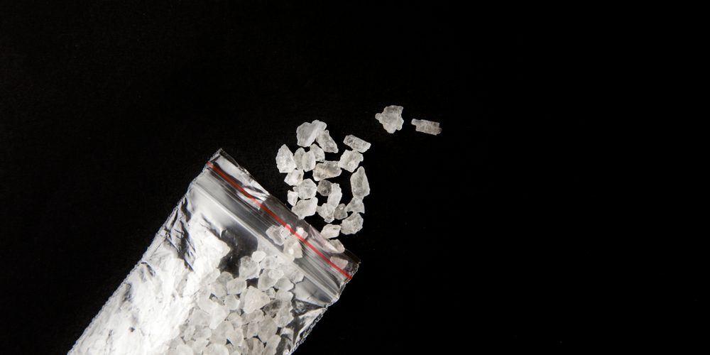 Conceptual,Image,Of,”bath,Salts”,Synthetic,Cathinones,Drugs,Narcotics,Concept. Monkey dust shown in a bag