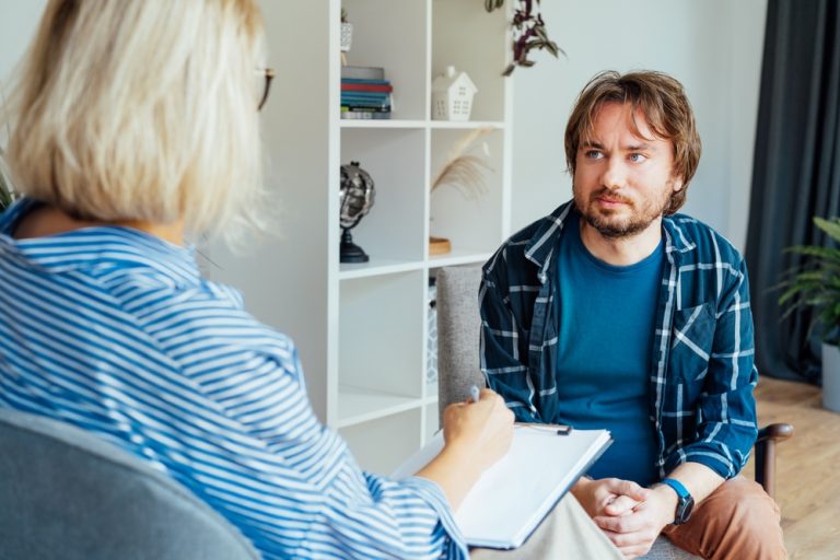Individual getting treatment for porn addiction