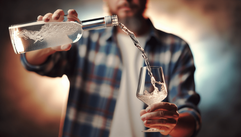Photo of a glass of alcohol being poured