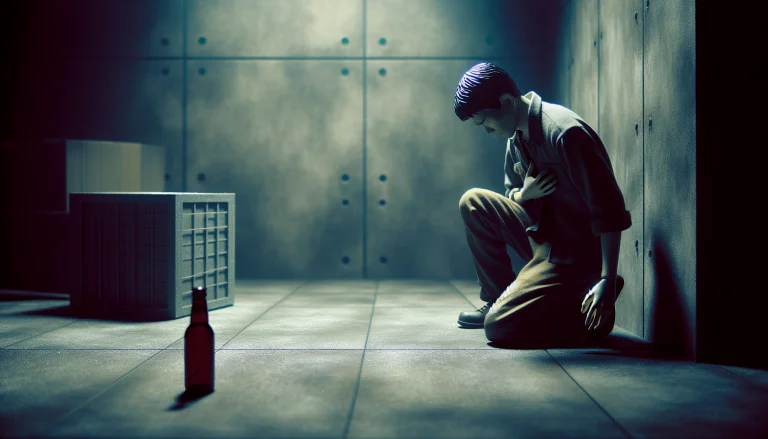 Withdrawal being shown in a person