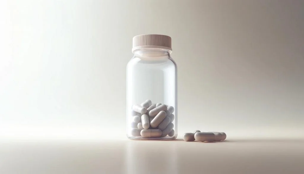 medicine bottle with pills inside