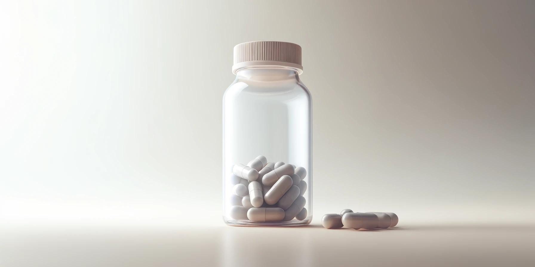 medicine bottle with pills inside