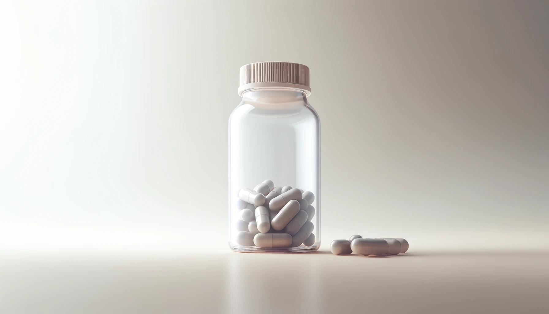 medicine bottle with pills inside