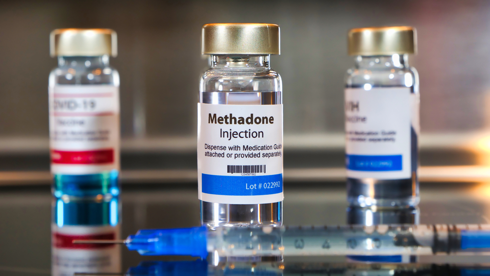 Methadone in a bottle ready to be prescribed