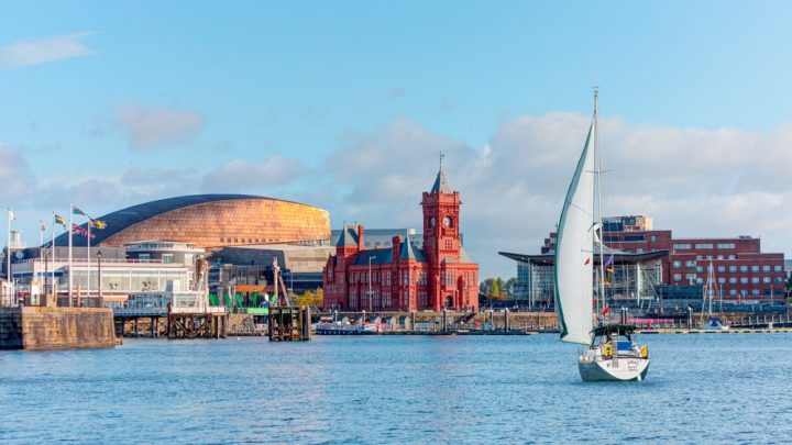 Panoramic,View,Of,The,Cardiff,Bay,-,Cardiff,,Wales Cardiff Bay