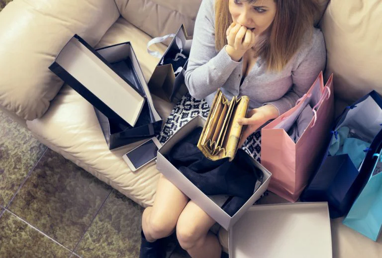 Person realises they have spent too much on clothes