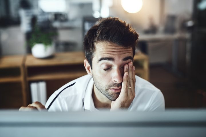 Man,,Stress,And,Office,For,Employee,Burnout,,Tired,Finance,Consultant Sobriety fatigue