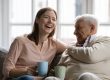 Daughter happy with father after rehab treatment