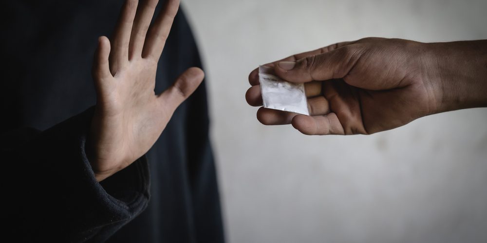 A,Woman,Making,A,Stop,Gesture,To,Drugs,,Stop,Drugs Quit Cocaine