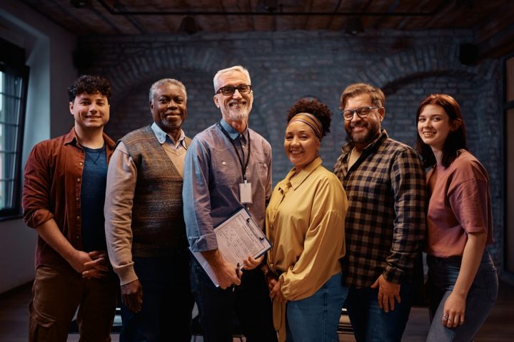 Happy,Mental,Health,Counselor,And,Multiracial,Group,Of,People,After Addiction treatment length