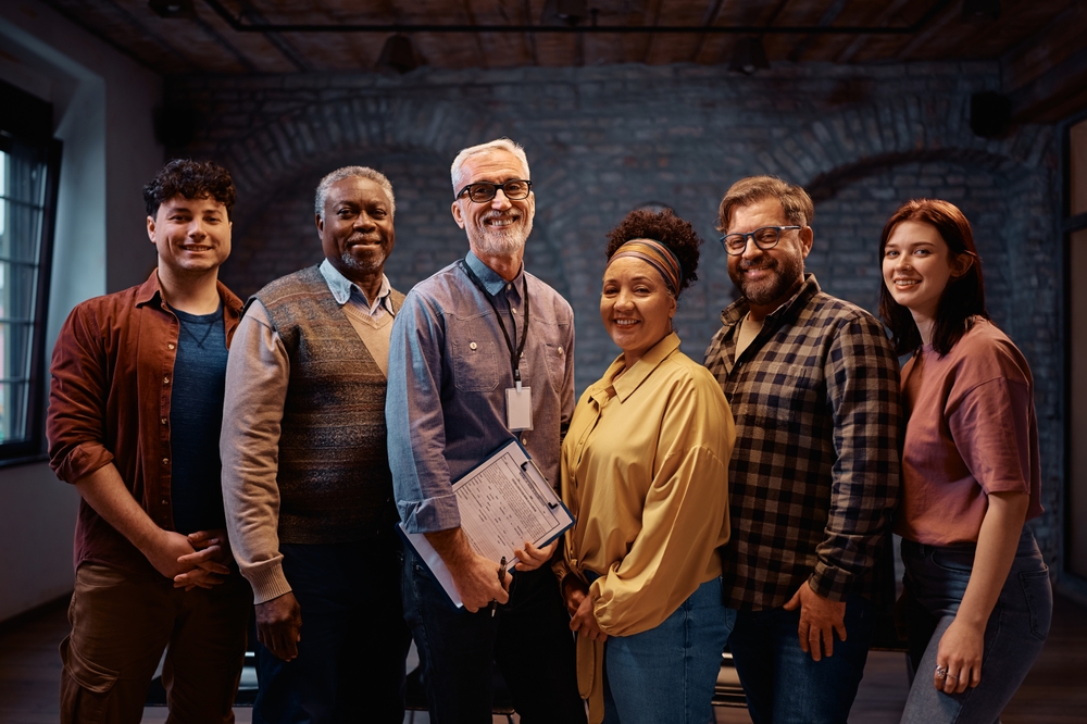 Happy,Mental,Health,Counselor,And,Multiracial,Group,Of,People,After Addiction treatment length