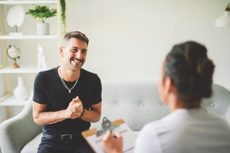 Individual going through private ketamine addiction treatment