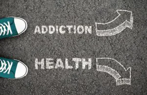 Person at a cross road with lean addiction