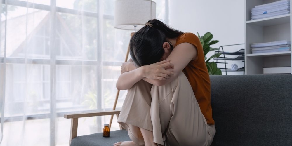 Woman,,Overwhelmed,By,Depression,,Felt,Trapped,In,A,Cycle,Of Withdrawal symptons of cannabis