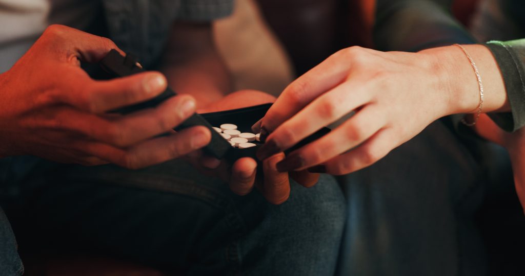 Pregabalin pills used by an addict