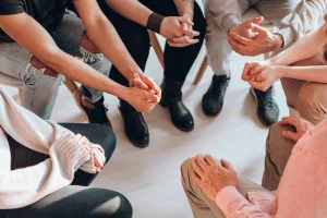 Group of individuals helping with a alcohol intervention
