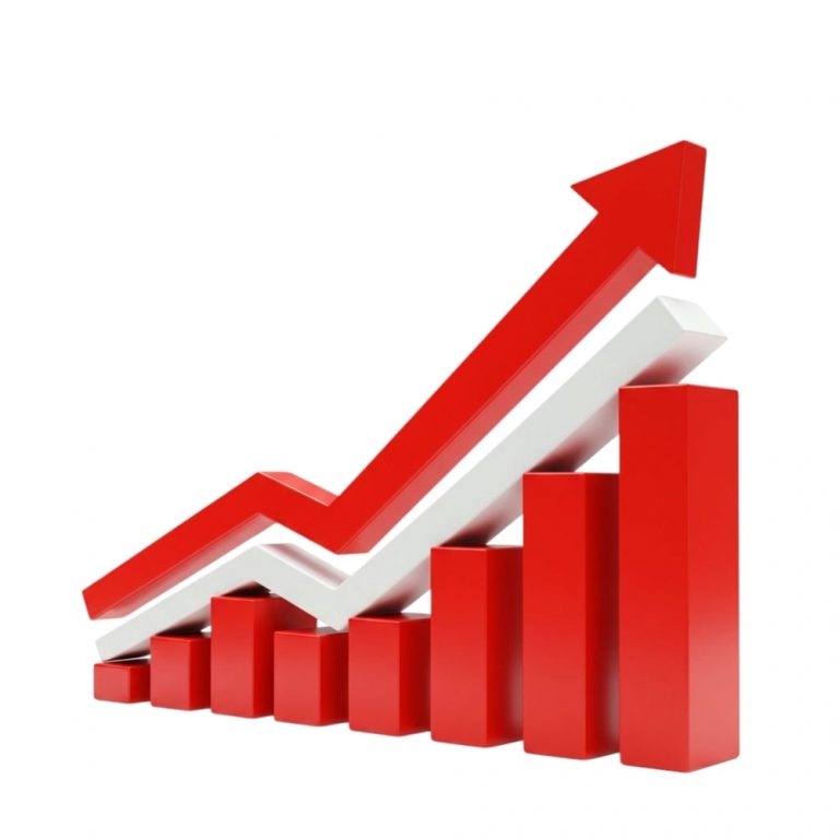 Rising statistics graph