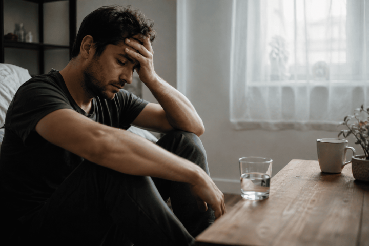 Stressed Man Looking Away
